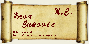 Maša Čupović vizit kartica